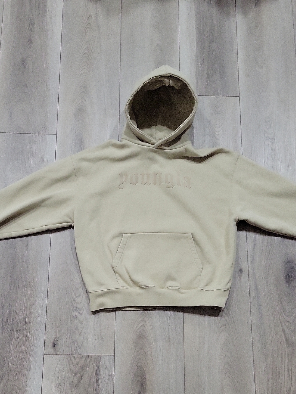 YoungLA Beige/Tan Hooded Sweatshirt